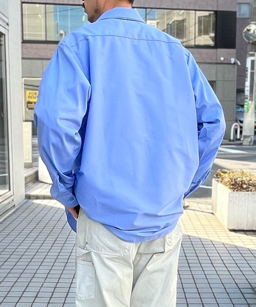RED KAP（レッドキャップ）の「【RED KAP】レッドキャップ 4.25オンス ポプリン ワークシャツ 長袖（シャツ/ブラウス・メンズ・ブラック/グレー/ネイビー/ホワイト/サックスブルー/ブラウン・M/L/XL）」の6枚目の写真