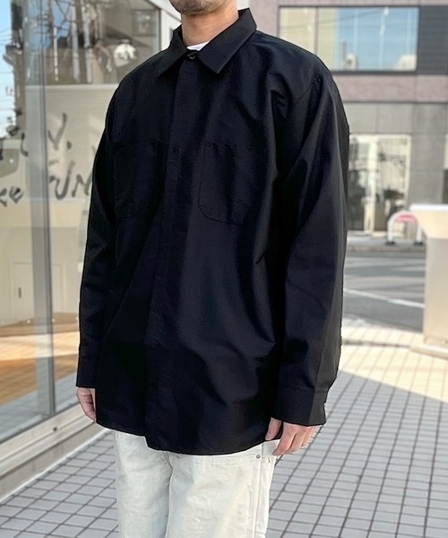 RED KAP（レッドキャップ）の「【RED KAP】レッドキャップ 4.25オンス ポプリン ワークシャツ 長袖（シャツ/ブラウス・メンズ・ブラック/グレー/ネイビー/ホワイト/サックスブルー/ブラウン・M/L/XL）」の14枚目の写真