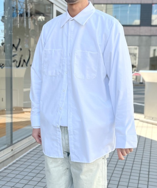 RED KAP（レッドキャップ）の「【RED KAP】レッドキャップ 4.25オンス ポプリン ワークシャツ 長袖（シャツ/ブラウス・メンズ・ブラック/グレー/ネイビー/ホワイト/サックスブルー/ブラウン・M/L/XL）」の7枚目の写真