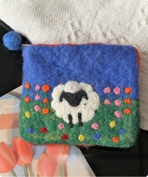 I.O.E（アイオイ）の「フェルト アニマルモチーフ ジップポーチ（コインケース）」