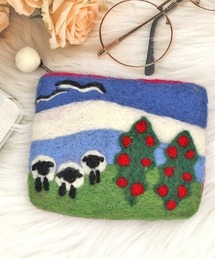 I.O.E（アイオイ）の「フェルト アニマルモチーフ ジップポーチ（コインケース）」