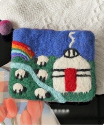 I.O.E（アイオイ）の「フェルト アニマルモチーフ ジップポーチ（コインケース）」