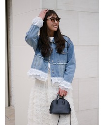 BeBeoD（べベッド）の「レースドッキングデニムジャケット（デニムジャケット）」