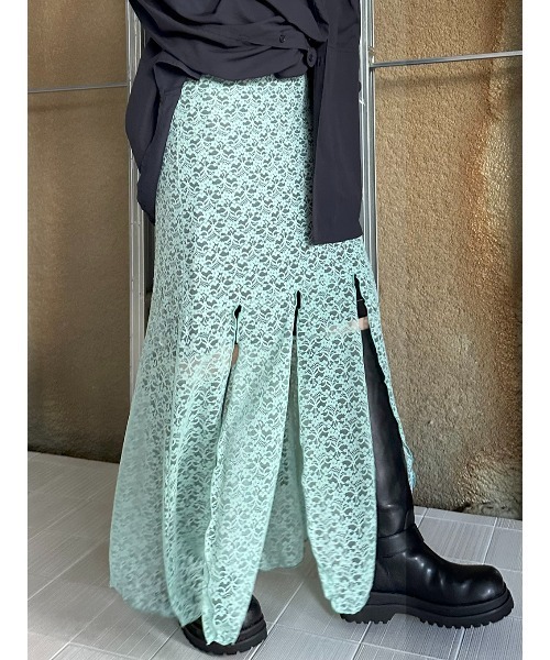 ELCHELE(エルチェレ)の「BtoF LACE SQUID SKIRT(スカート・レディース・ブラック/オフホワイト/ターコイズブルー・FREE)」の18枚目の写真
