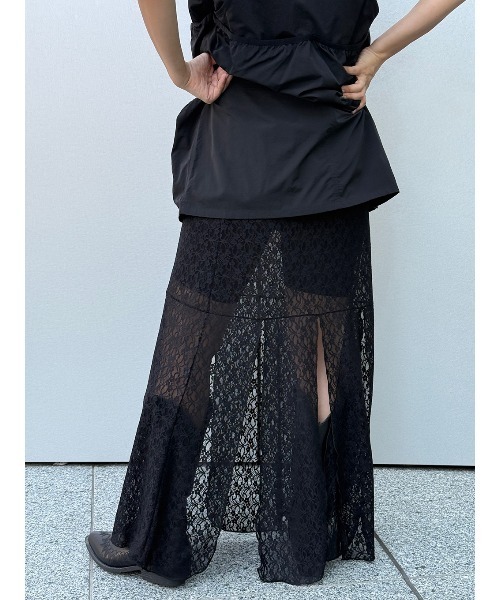 ELCHELE(エルチェレ)の「BtoF LACE SQUID SKIRT(スカート・レディース・ブラック/オフホワイト/ターコイズブルー・FREE)」の15枚目の写真