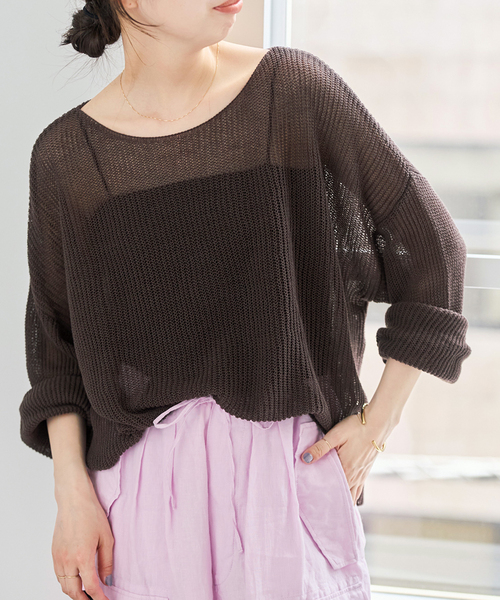 Spick & Span（スピックアンドスパン）の「ルーズニットプルオーバー（ニット/セーター・レディース・ベージュ/ホワイト/ブラウン・FREE）」の3枚目の写真