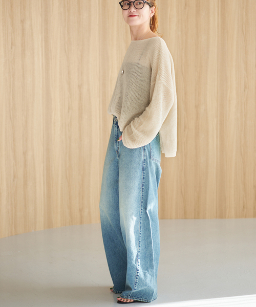 Spick & Span（スピックアンドスパン）の「ルーズニットプルオーバー（ニット/セーター・レディース・ベージュ/ホワイト/ブラウン・FREE）」の10枚目の写真
