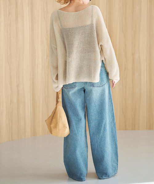 Spick & Span（スピックアンドスパン）の「ルーズニットプルオーバー（ニット/セーター・レディース・ベージュ/ホワイト/ブラウン・FREE）」の11枚目の写真