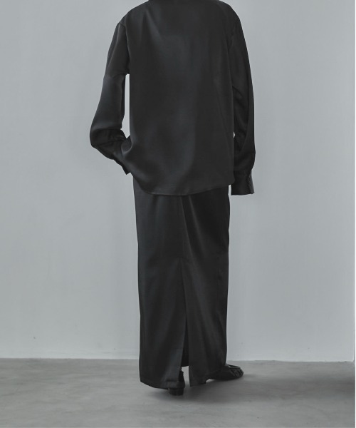 feepur（フェピュール）の「【TALLサイズあり】サテンナロースカート（スカート・レディース・ブラック/アイボリー・TALL/MEDIUM/SMALL）」の5枚目の写真