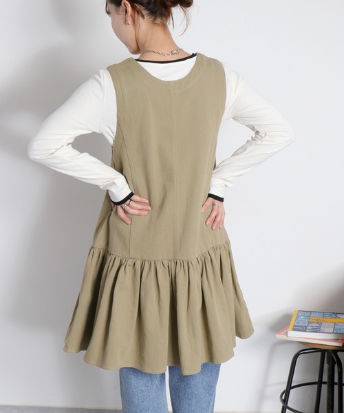 cepo（セポ）の「〈前後2way〉リボンチュニック フロントジップワンピース（チュニック・レディース・ブラック/オリーブ/オフホワイト・M）」の21枚目の写真