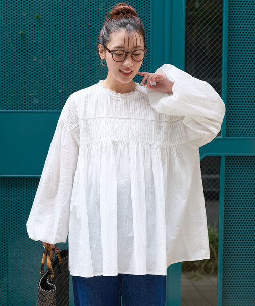 セール】限定展開 インド ピンタック ギャザー ロングスリーブ