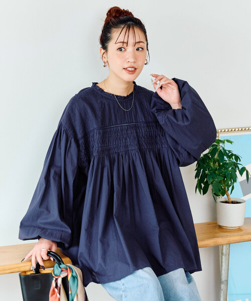 セール】限定展開 インド ピンタック ギャザー ロングスリーブ