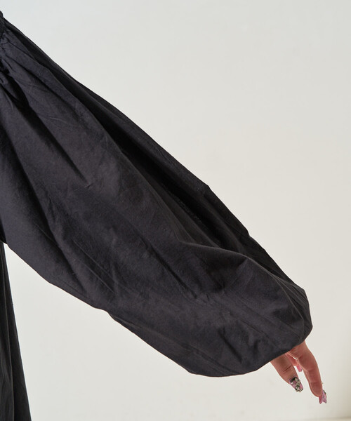 FREAK'S STORE（フリークスストア）の「限定展開　インド ピンタック ギャザー ロングスリーブ ブラウス（シャツ/ブラウス・レディース・ブラック/ブルー/ライトイエロー/オフホワイト/サーモンピンク/ネイビー/モカ・ﾌﾘ-）」の17枚目の写真