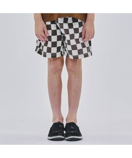 Smoothy（スムージー）の「SMOOTHY Checker Shorts pants / スムージー チェッカー ショーツ（その他パンツ・キッズ・ホワイト×ブラック/ホワイト系・150/140/130/160/120）」の2枚目の写真
