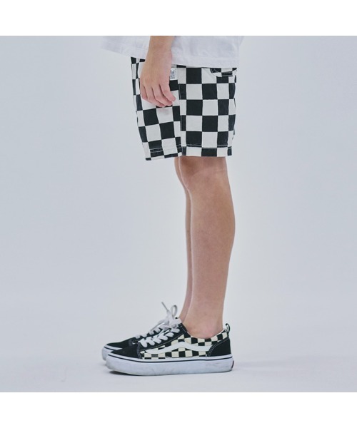 Smoothy（スムージー）の「SMOOTHY Checker Shorts pants / スムージー チェッカー ショーツ（その他パンツ・キッズ・ホワイト×ブラック/ホワイト系・150/140/130/160/120）」の4枚目の写真