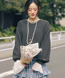 RAGEBLUE | ＜Bloomy Yarn Knit＞アゼ編みコットンクルーネックニット(ニット/セーター)