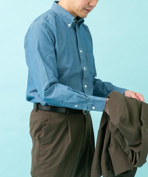 URBAN RESEARCH DOORS（アーバンリサーチドアーズ）の「LIFE STYLE TAILOR　シャンブレーBDシャツ（シャツ/ブラウス・メンズ・ネイビー/ブルー・MEDIUM/SMALL/LARGE）」の11枚目の写真