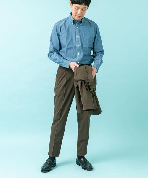 URBAN RESEARCH DOORS（アーバンリサーチドアーズ）の「LIFE STYLE TAILOR　シャンブレーBDシャツ（シャツ/ブラウス・メンズ・ネイビー/ブルー・MEDIUM/SMALL/LARGE）」の13枚目の写真