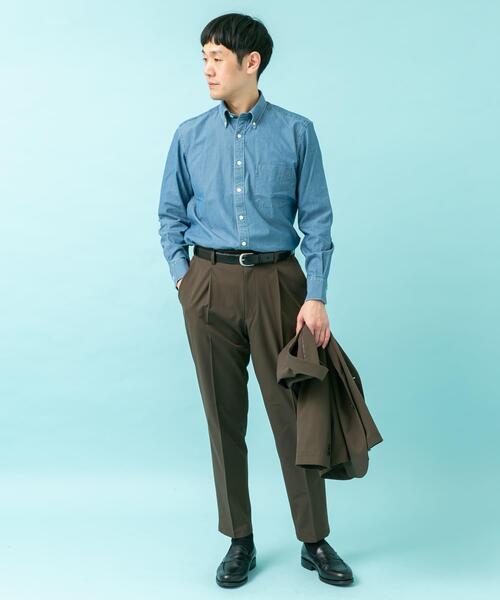 URBAN RESEARCH DOORS（アーバンリサーチドアーズ）の「LIFE STYLE TAILOR　シャンブレーBDシャツ（シャツ/ブラウス・メンズ・ネイビー/ブルー・MEDIUM/SMALL/LARGE）」の15枚目の写真