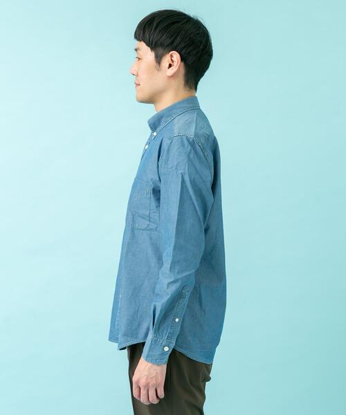 URBAN RESEARCH DOORS（アーバンリサーチドアーズ）の「LIFE STYLE TAILOR　シャンブレーBDシャツ（シャツ/ブラウス・メンズ・ネイビー/ブルー・MEDIUM/SMALL/LARGE）」の17枚目の写真