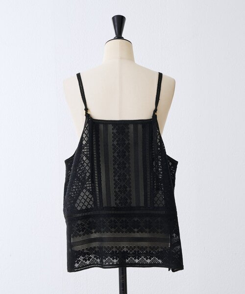 BEARDSLEY（ビアズリー）の「ソウレースキャミソール（シャツ/ブラウス・レディース・ブラック/ホワイト・FREE）」の6枚目の写真