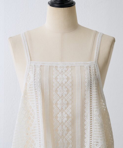 BEARDSLEY（ビアズリー）の「ソウレースキャミソール（シャツ/ブラウス・レディース・ブラック/ホワイト・FREE）」の8枚目の写真