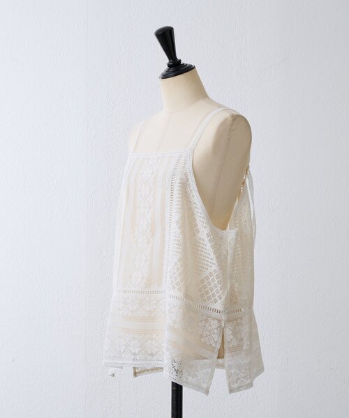 BEARDSLEY（ビアズリー）の「ソウレースキャミソール（シャツ/ブラウス・レディース・ブラック/ホワイト・FREE）」の11枚目の写真