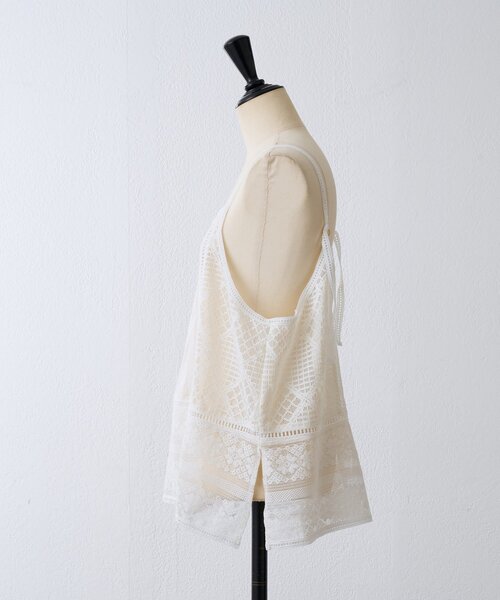 BEARDSLEY（ビアズリー）の「ソウレースキャミソール（シャツ/ブラウス・レディース・ブラック/ホワイト・FREE）」の12枚目の写真