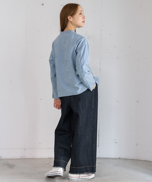 POU DOU DOU（プードゥドゥ）の「スカラップ刺繍ブラウス（シャツ/ブラウス・レディース・オフホワイト/ブルー/ブラック・3）」の15枚目の写真