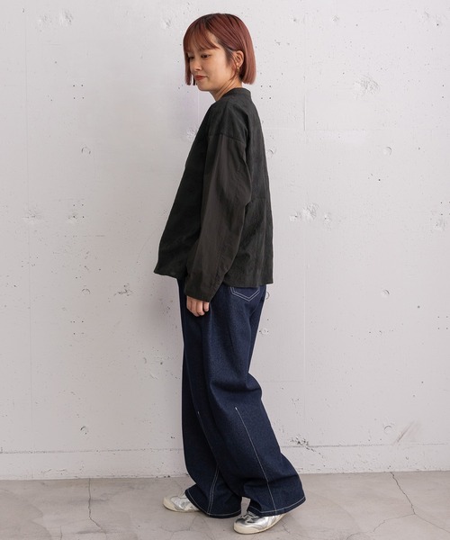 POU DOU DOU（プードゥドゥ）の「スカラップ刺繍ブラウス（シャツ/ブラウス・レディース・オフホワイト/ブルー/ブラック・3）」の22枚目の写真