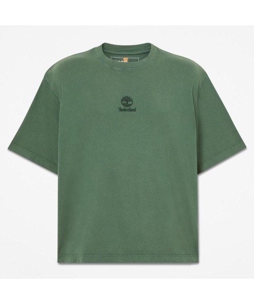 Timberland(ティンバーランド)の「サンウォッシュド エンブロイダリー ロゴ 半袖 Tシャツ ユニセックス(Tシャツ/カットソー・メンズ・ベージュ・XX-LARGE/X-LARGE/SMALL/MEDIUM/LARGE)」の5枚目の写真