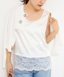 NOLLEY’S | ウォッシャブル裾レースオトナサテンタンク(タンクトップ)