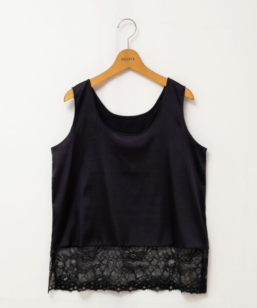 NOLLEY’S（ノーリーズ）の「ウォッシャブル裾レースオトナサテンタンク（タンクトップ・レディース・ホワイト/ブラック・38）」の17枚目の写真