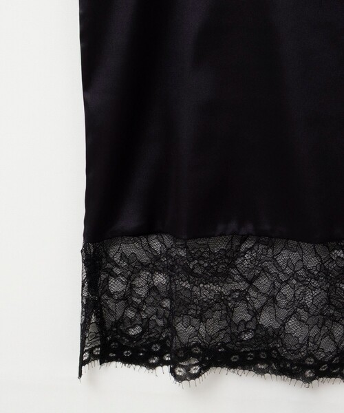 NOLLEY’S（ノーリーズ）の「ウォッシャブル裾レースオトナサテンタンク（タンクトップ・レディース・ホワイト/ブラック・38）」の19枚目の写真