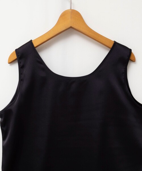 NOLLEY’S（ノーリーズ）の「ウォッシャブル裾レースオトナサテンタンク（タンクトップ・レディース・ホワイト/ブラック・38）」の22枚目の写真