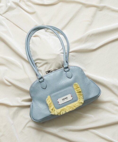 GRAIN（グレイン）の「【WEB限定】【GRAIN/グレイン】フリンジ変形ハンドバッグ（トートバッグ・レディース・ブラウン/ブルー・FREE）」の2枚目の写真