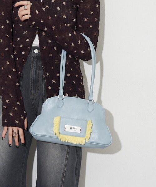 GRAIN（グレイン）の「【WEB限定】【GRAIN/グレイン】フリンジ変形ハンドバッグ（トートバッグ・レディース・ブラウン/ブルー・FREE）」の19枚目の写真