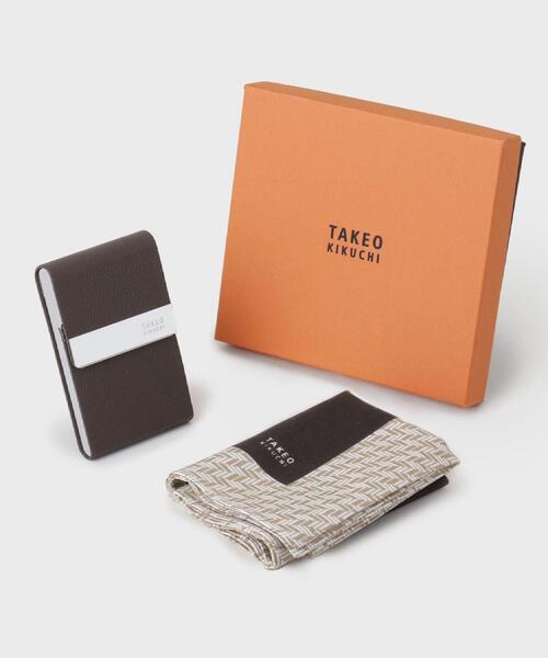 TAKEO KIKUCHI(タケオキクチ)の「ハンカチ名刺入れセット(その他小物・メンズ・ブラウン系その他/ブラック/ネイビー・00)」の5枚目の写真
