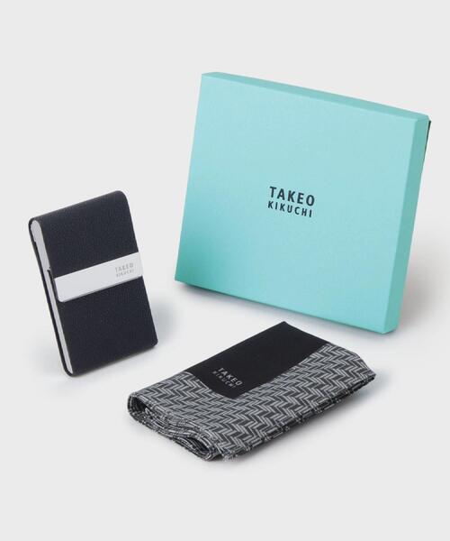 TAKEO KIKUCHI(タケオキクチ)の「ハンカチ名刺入れセット(その他小物・メンズ・ブラウン系その他/ブラック/ネイビー・00)」の6枚目の写真