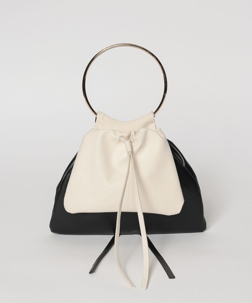 mysty woman(ミスティウーマン)の「ツインリングBAG 663963(ハンドバッグ・レディース・ブラック系その他/グリーン系その他・FREE)」の8枚目の写真