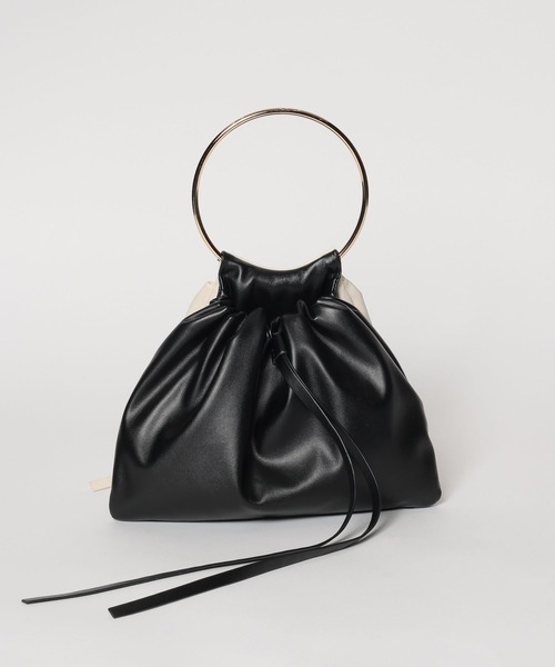 mysty woman(ミスティウーマン)の「ツインリングBAG 663963(ハンドバッグ・レディース・ブラック系その他/グリーン系その他・FREE)」の10枚目の写真