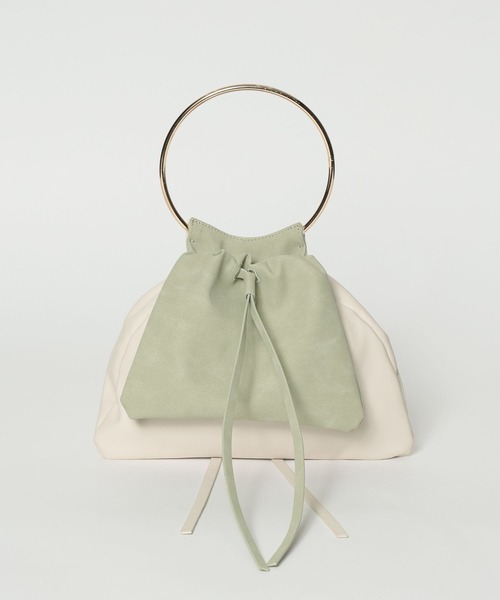 mysty woman(ミスティウーマン)の「ツインリングBAG 663963(ハンドバッグ・レディース・ブラック系その他/グリーン系その他・FREE)」の18枚目の写真