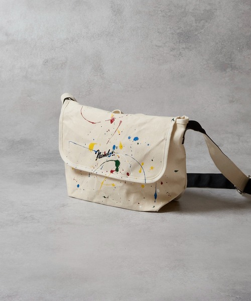 NUMBER (N)INE(ナンバーナイン)の「HAND PAINTED CANVAS 2WAY HANDLE FLAP SHOULDER BAG / SMALL / ハンドペイント コットン キャンバス 2way ハンドル フラップ ショルダーバッグ スモールサイズ(ショルダーバッグ・メンズ・ブラック/アイボリー系2/ブラック系その他2/アイボリー・FREE)」の12枚目の写真