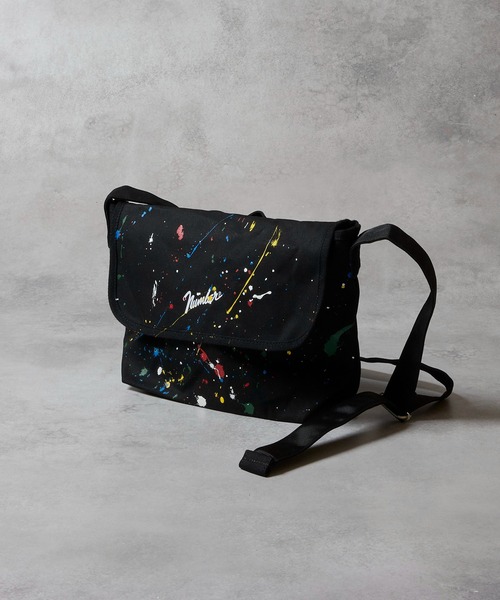 NUMBER (N)INE(ナンバーナイン)の「HAND PAINTED CANVAS 2WAY HANDLE FLAP SHOULDER BAG / SMALL / ハンドペイント コットン キャンバス 2way ハンドル フラップ ショルダーバッグ スモールサイズ(ショルダーバッグ・メンズ・ブラック/アイボリー系2/ブラック系その他2/アイボリー・FREE)」の6枚目の写真