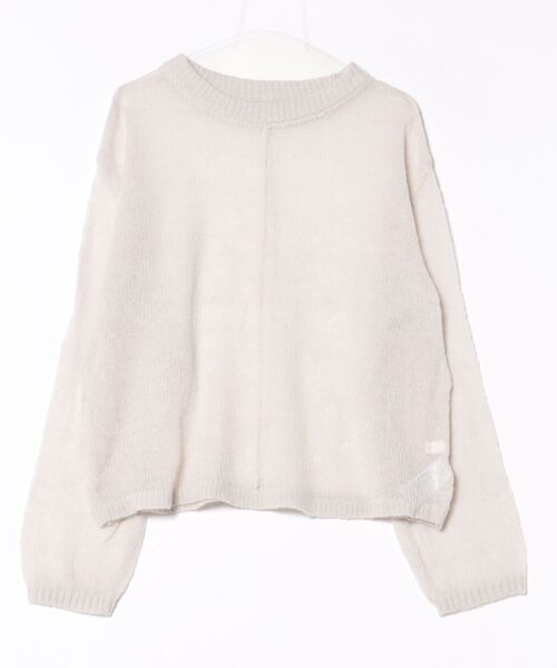 UNUSED25AW US2520モヘア ニット Size4 XL ECRU セール】モヘア透かし編みニット（ニット/セーター）｜antiqua