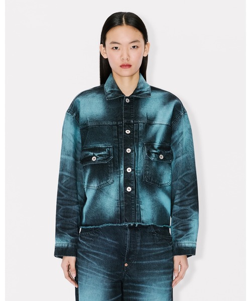 KENZO（ケンゾー）の「'Boke Flower' トラッカー ジャケット イン ジャパニーズ デニム（デニムジャケット・レディース・ブルー系その他・SMALL）」の3枚目の写真