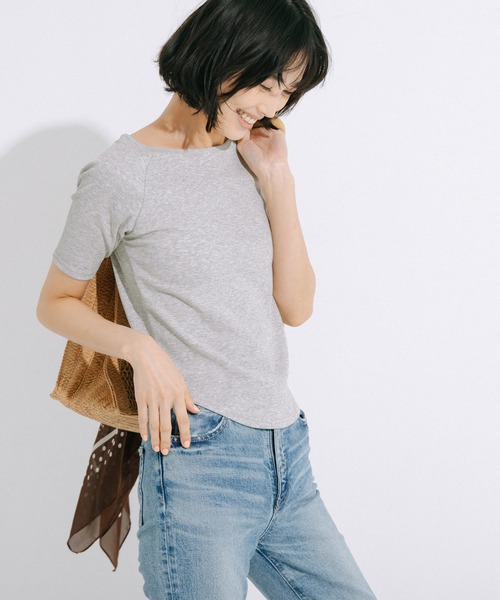 coca(coca)(コカ)の「リブラグラン半袖Tシャツ(Tシャツ/カットソー・レディース・ホワイト/ブラック/グレー・L/M/S)」の11枚目の写真