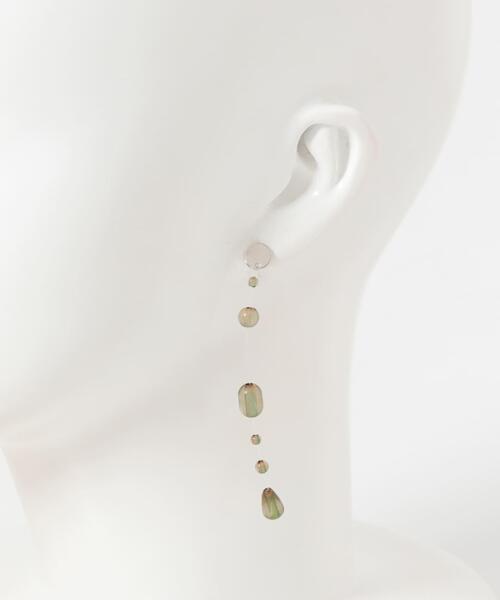 KBF(ケイビーエフ)の「シズクピアス(ピアス(両耳用)・レディース・カーキ/クリア・ONE)」の11枚目の写真