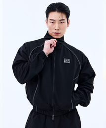 MIHAK（ミハク）の「メタルプレートパイピングウォームアップジャケット（ブラック）（ジャージ）」