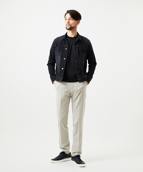 MICHEL KLEIN HOMME (ミッシェルクランオム)の「《日本製》20th FACTOTUMコラボ デニムジャケット(デニムジャケット・メンズ・ライトブルー/ブラック・LARGE)」の4枚目の写真